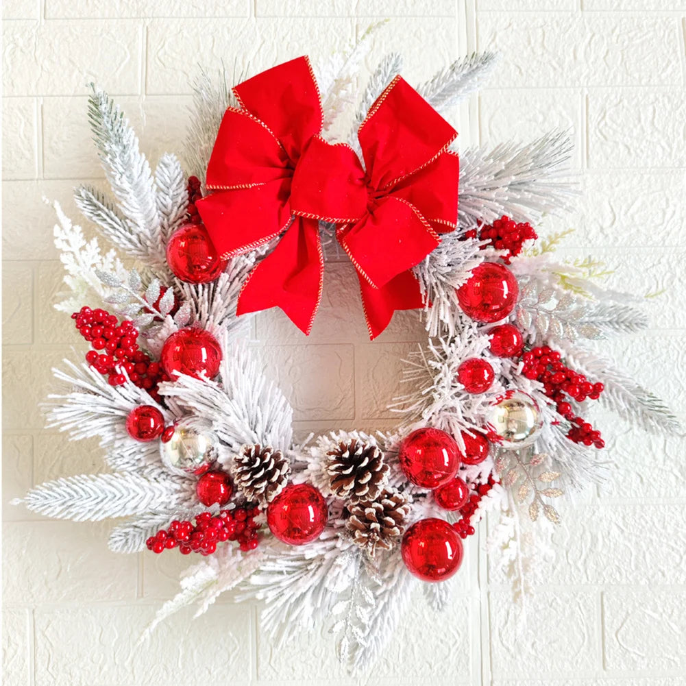 Christmas Similation Wreath Artificial Vine Hanging Garland Festival Theme Multifunctional Party New Year Decor Props