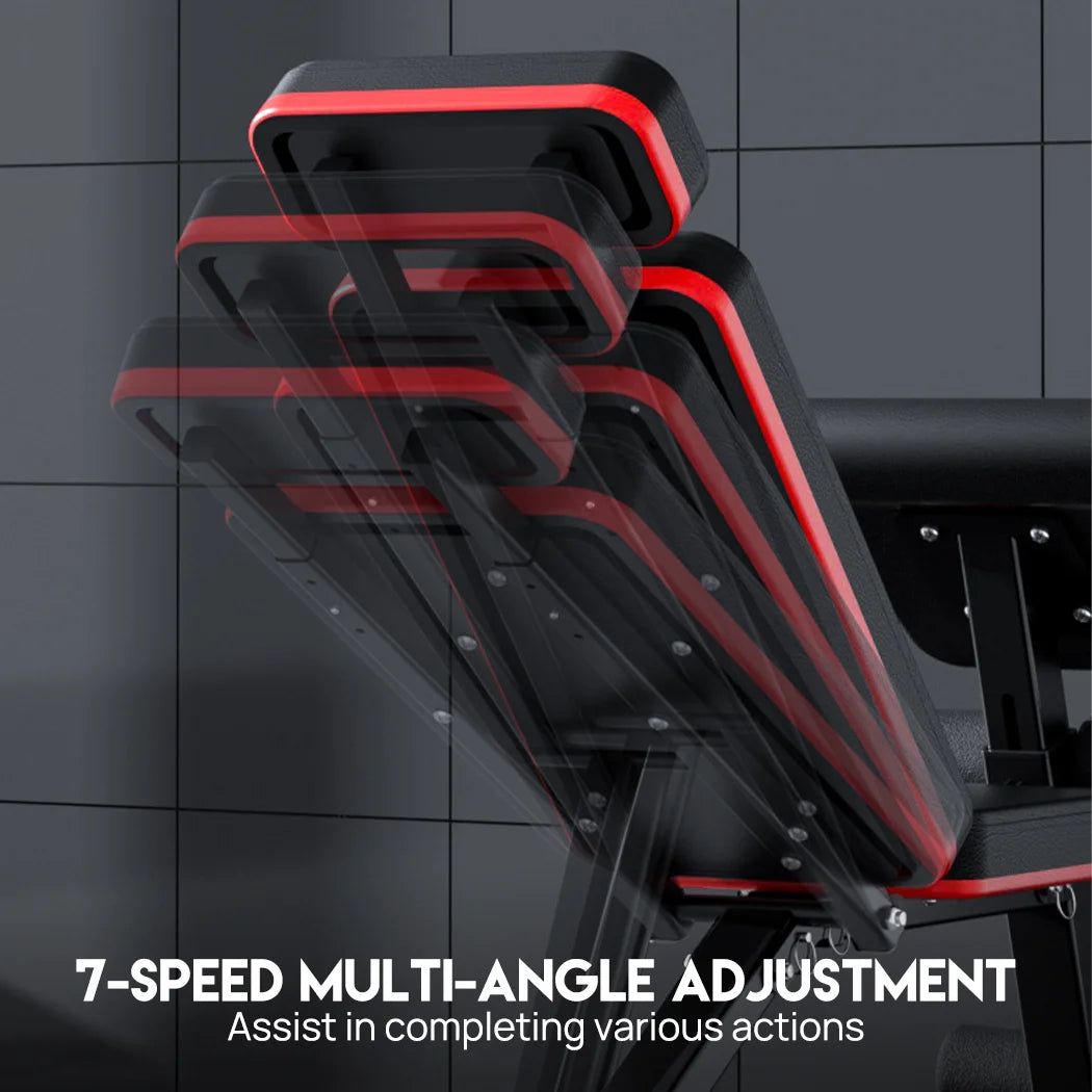 Foldable Gym Weight Bench Dumbbell Bench w/ Leg Lift Home Gym Storage