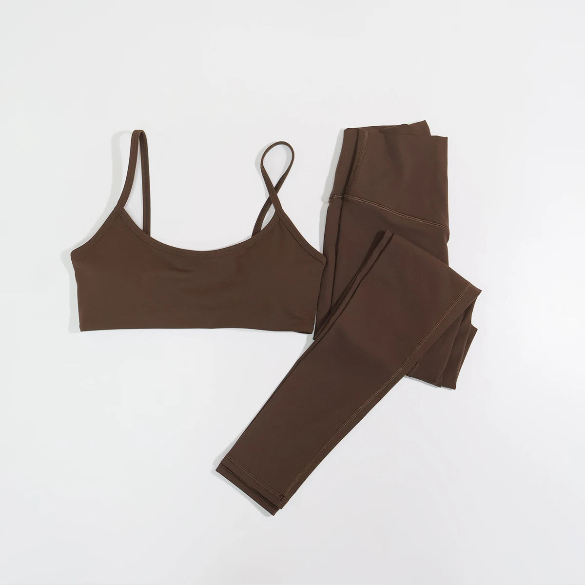 Ctenkevet Summer Eco-Friendly 2Pcs Women's Yoga Set Backless Bra Top Leggings Two-Piece Sport Outfit Female Fitness Clothing