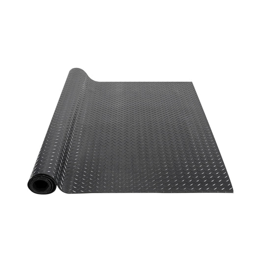 SucceBuy Diamond-Plate Rubber Flooring Roll 4 x 6/8/10/15 ft SBR Rubber Garage Floor Mat Easy to Clean for Under Cars Garage Gym