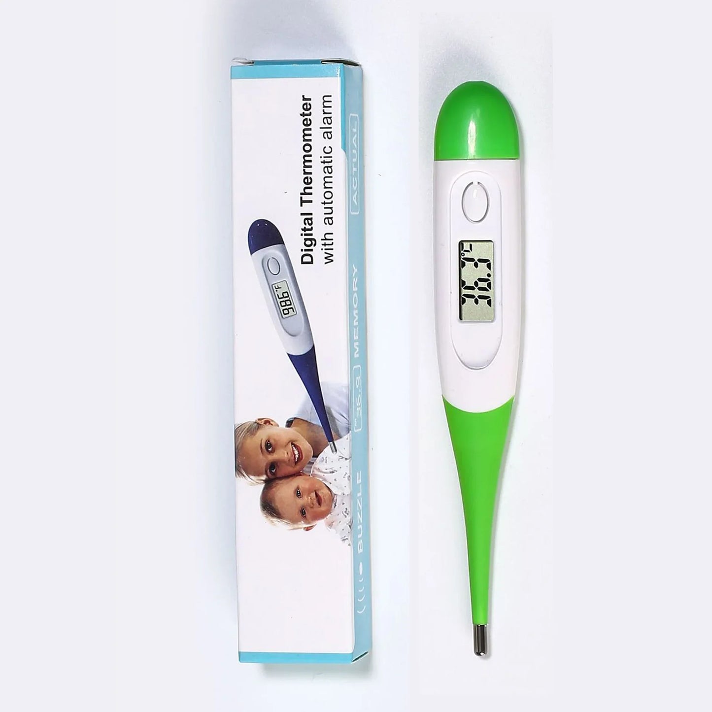 Digital ElectronicThermometer Soft Head Home First Aid Kit Fever Baby Adult Head Oral Armpit Temperature Measurement Instrument