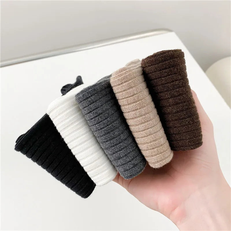 New Women's Stockings Spring Trends Casual Preppy Style Knee High Socks Female High Quality Solid Color Long Socks Comfy