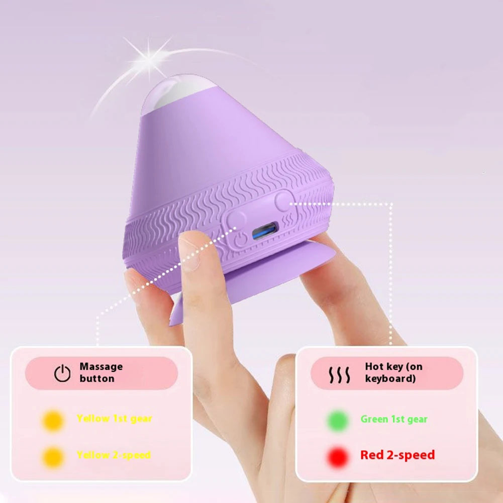 Massage Cone Ball with Suction Cup Electric Vibrating Massage Ball Muscle Relaxation Massager for Point Deep Tissue Relaxation