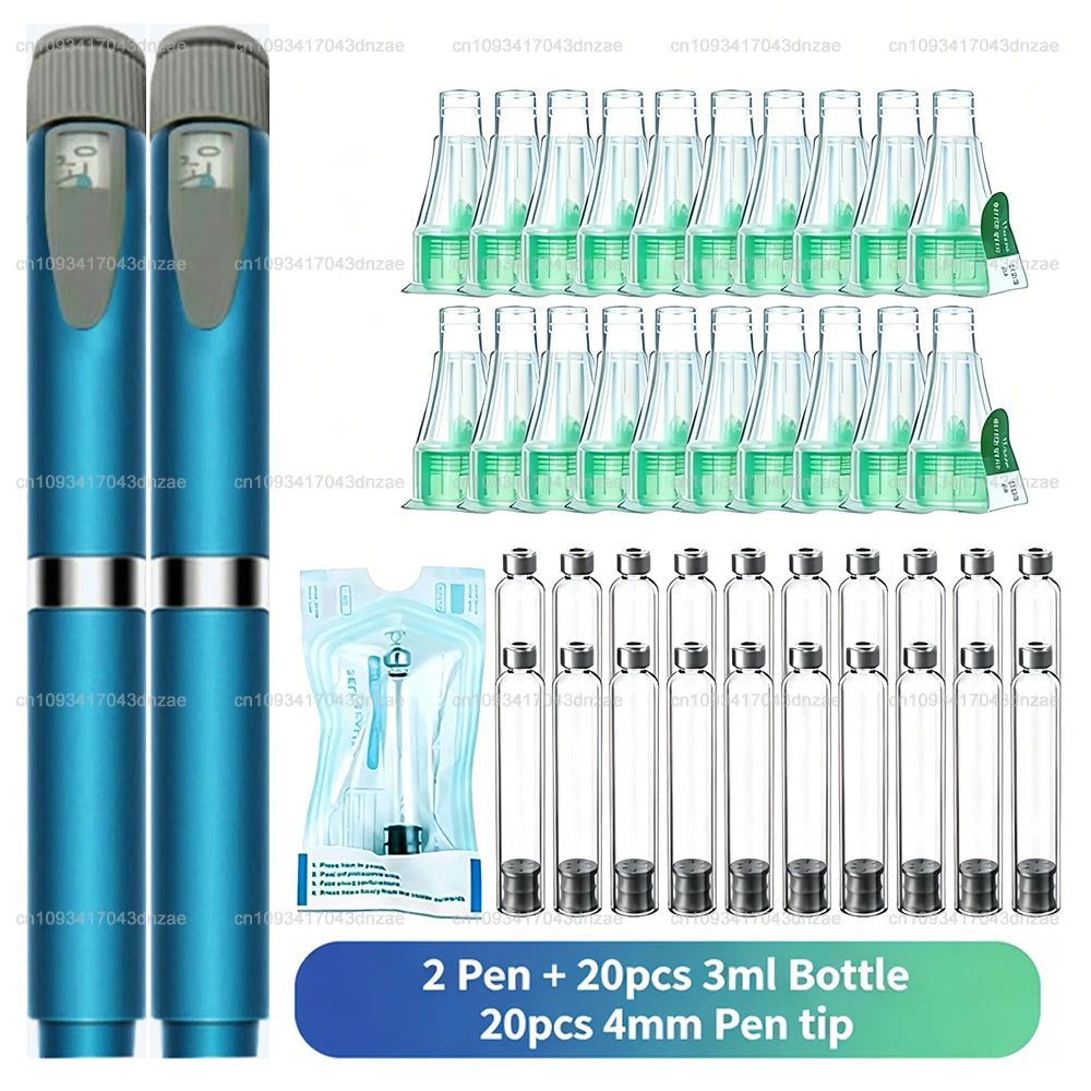 Aluminum Magic Pen Kit Cartridges 3ml Empty Cassette Bottle Individual Packaging Disposable 4mm Pen Tip for Lilly Insulin Pen