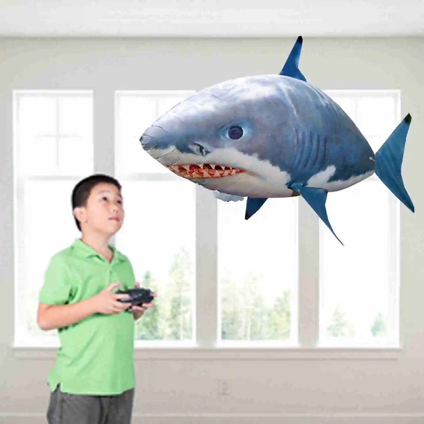 Shark Balloon Remote Control Flying Shark Inflated RC Inflatable Balloon Toy Shark Clownfish Kids Gift