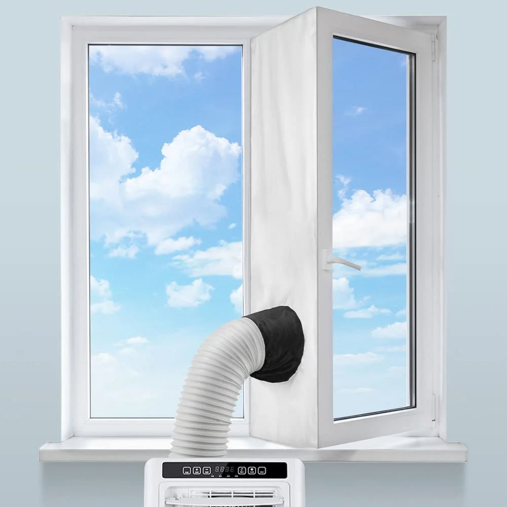 3m/4m Portable Air Conditioner Window Seal Universal Adjustable Sealing Cloth with Weatherproof Fabric Strip for Push Up Windows
