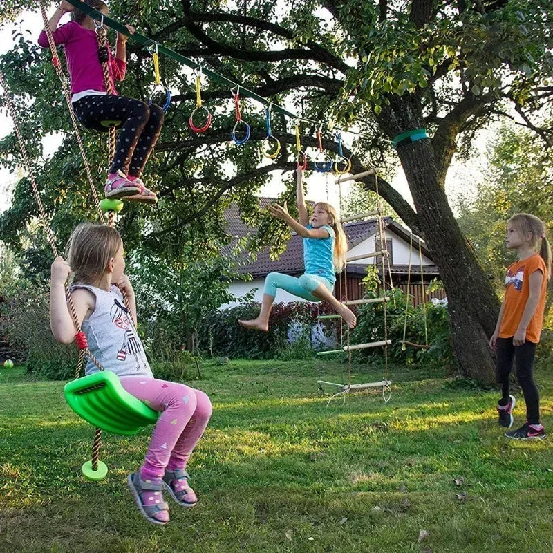 3-piece Set of Children's Outdoor Rings Gymnastics Rings Swing Rings Adjustable Rings Outdoor Rings Children's Fitness Toys