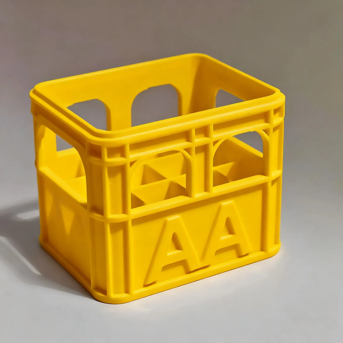 3D printed beer crate style stackable battery storage box, AA and AAA sizes, 18650 21700 9V.