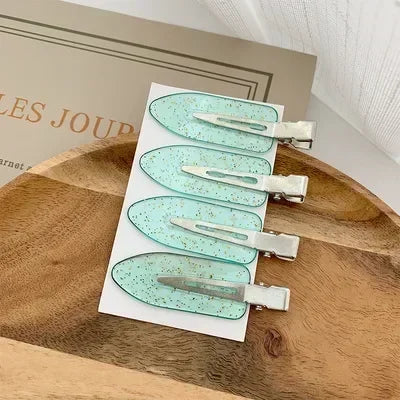 2-4pcs Cherry Pink Seamless Edge Clip Women Girl Sweet Beauty No Bend Hair Side Clip Duckbill Clip Bangs Hairpin Hair Style Tool