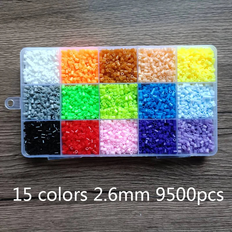 2.6/5mm Hama Beads Toy 24/72 Colors Perler Iron Beads Kit Kids 3D Puzzles DIY Toys Fuse Beads Pegboard Sheets Ironing Paper Set