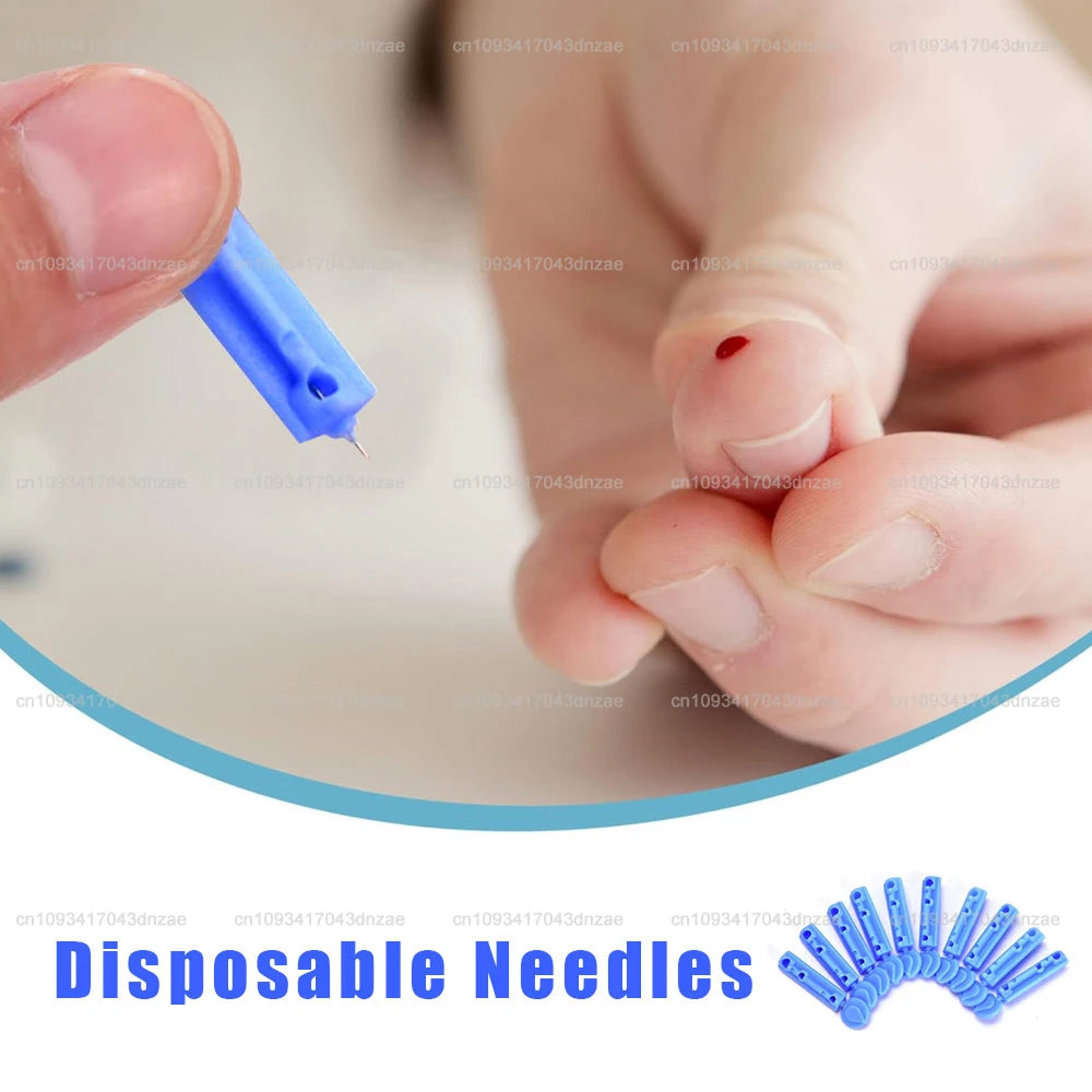 50pcs Blood Lancet Pen Disposable Needles Massage Stick Use For Pen Sterile Lancets Vent Drain Blood Lancet 28g Diabetes Testing