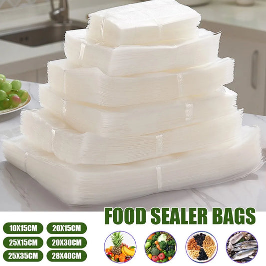 200pcs Vacuum Sealer Bags Precut Food Storage Saver Heat Seal Cryovac 6 Size