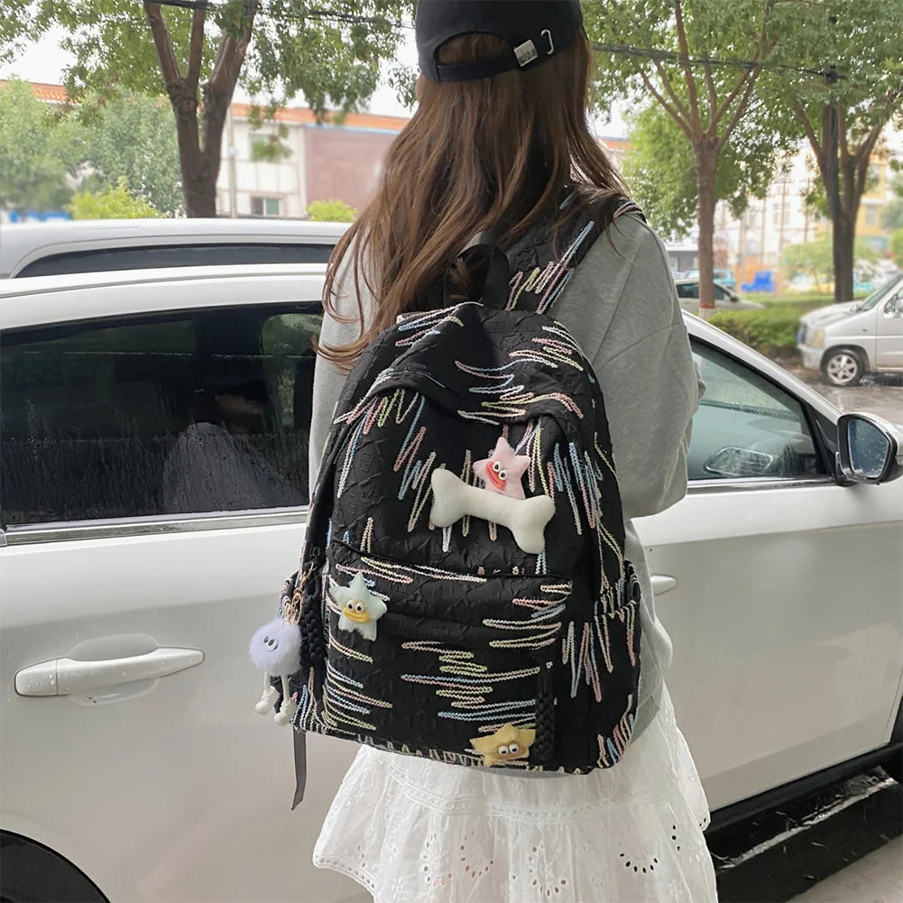 Classic Women Backpack Backpack Large Capacity School Bag with Zipper Laptop Backpack Travel Rucksack for Teen Girls Women