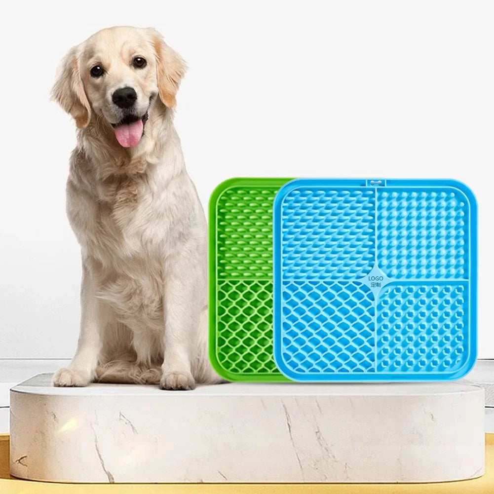 Silicone Licking Pad Pet Dog Lick Pad Bath Peanut Butter Slow Eating Licking Feeder Cats Lickmat Feeding Dog Lick Mat Supplies
