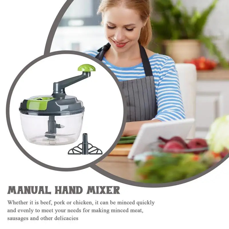 Vegetable Cutter Chopper Shredders Manual Meat Vegetable Chopper Grinder Fruits Salad Maker Mincer manual hand mixer