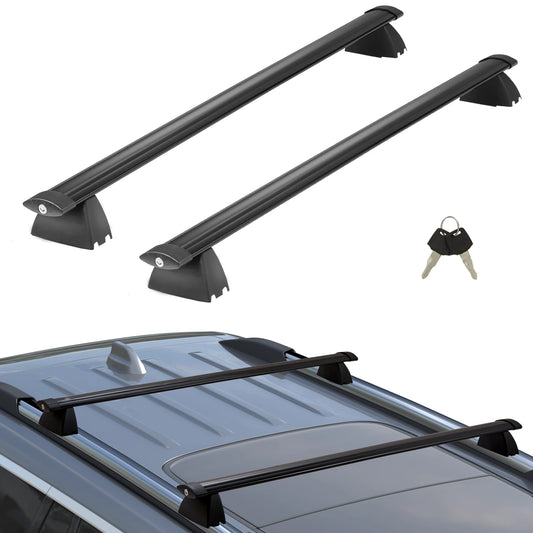 SucceBuy Roof Rack Cross Bars, Compatible with 2011-2021 Jeep Grand Cherokee with Grooved Side Rails, 200lbs Load Capacity