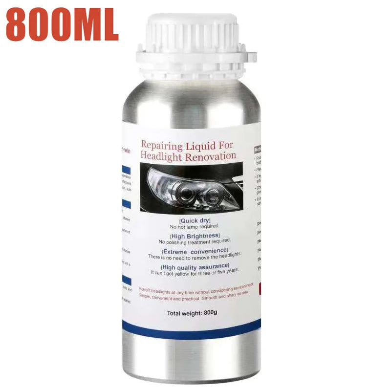 Car Headlight Chemical Polishing Kit Auto Headlight Restoration Kit Garage Workshop Tool Light Liquid Polymer Varnish Evaporator