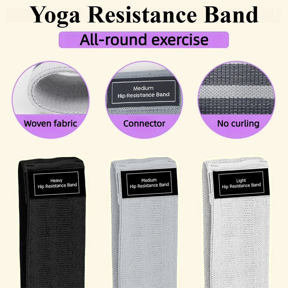 Crochet Gradient Color Resistance Band Deep Squat Buttocks Shaping Men and Women Single Training Ring Fitness Elastic Band
