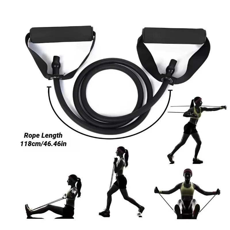 Resistance Bands with Handles Exercise Workout for Men Women Strength Training Equipment At Home 5 Levels Tube Band Pull Rope