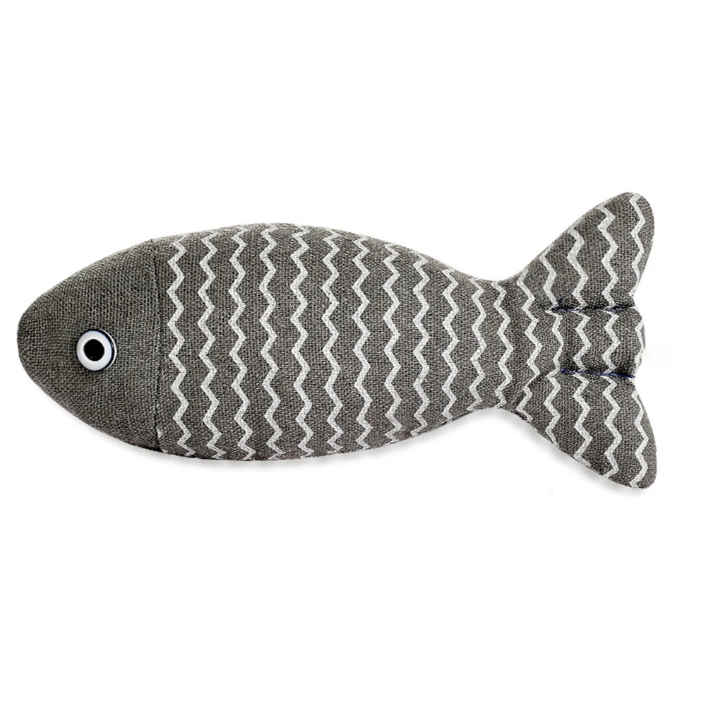 Random Style Fun Cat Sackcloth Fish Toy High With Catnip Fish Pet Cat Gnawing Inside The Toy Room Pet  Cat DogToy