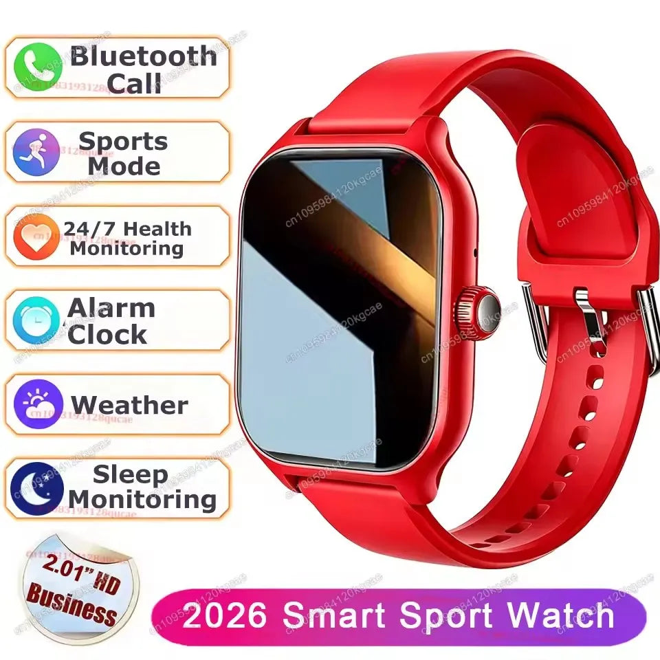 2025 Smart Watch Android IOS Phone 2.01 Inch Color Screen Bluetooth Answer Call Fitness Watches Tracker Smartwatch Women Men