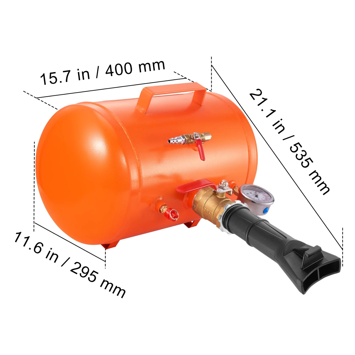 SucceBuy Tire Bead Blaster 5Gallon/19L Capacity Includes Pressure Gauge & Handle 145 PSI Max Inflation Tank, for Car Truck ATV
