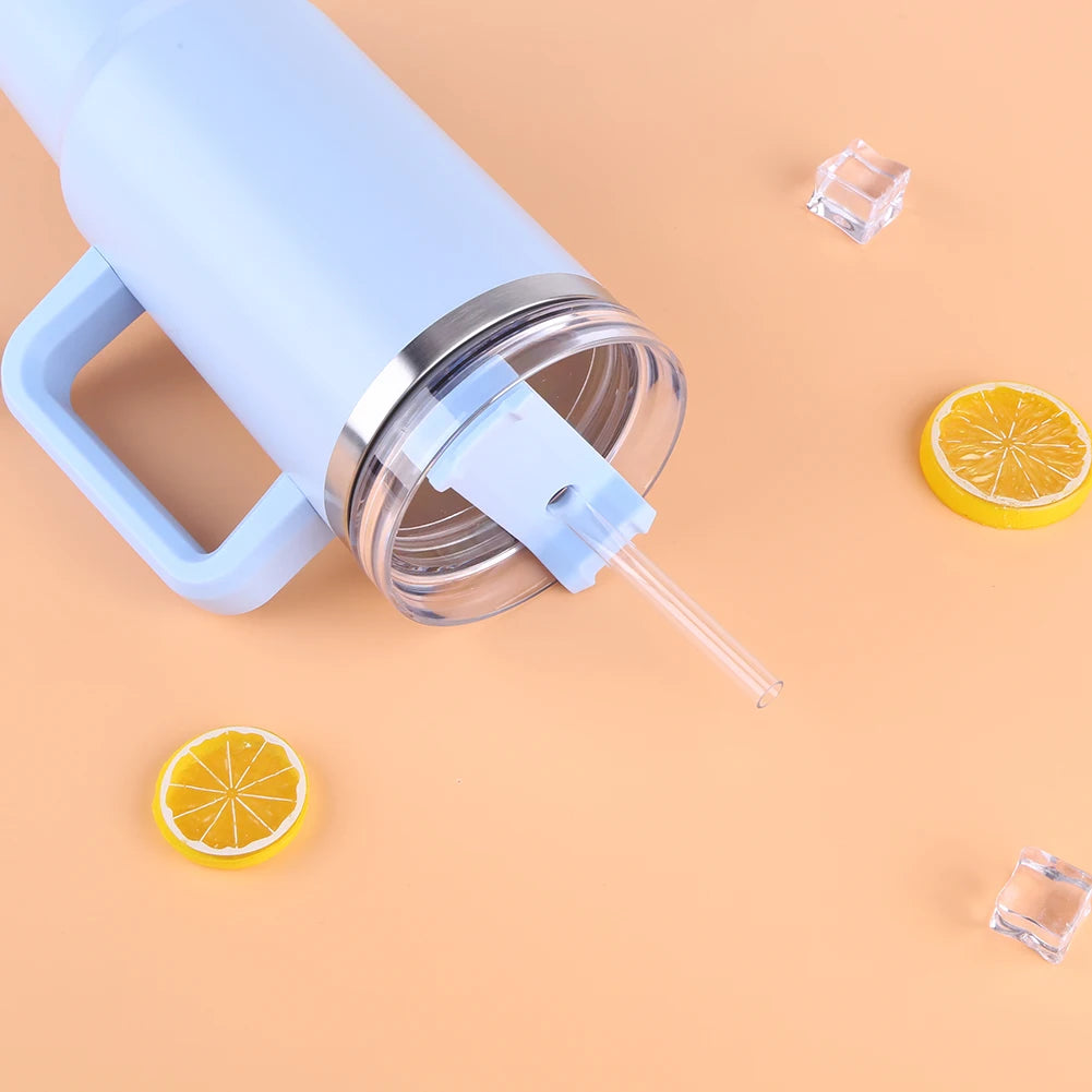 6Pcs Replacement Straw with Cleaning Brush Long Straws Drinking Straws for Stanley 20/30/40oz Accessories