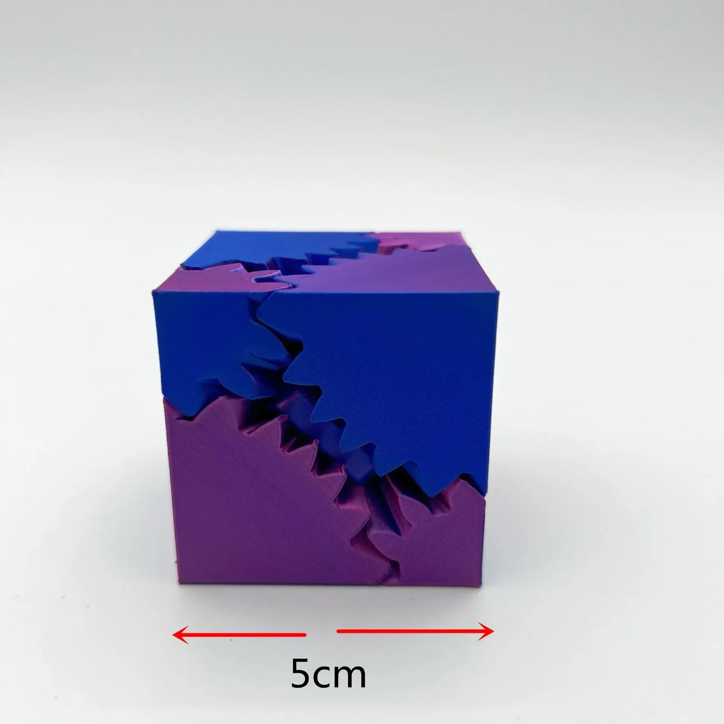 3D Printed Cube Fidget Toy Gear Ball Stress Relief Cube Rotating Stress Relaxing Toy Desktop Decoration Decompression Toy