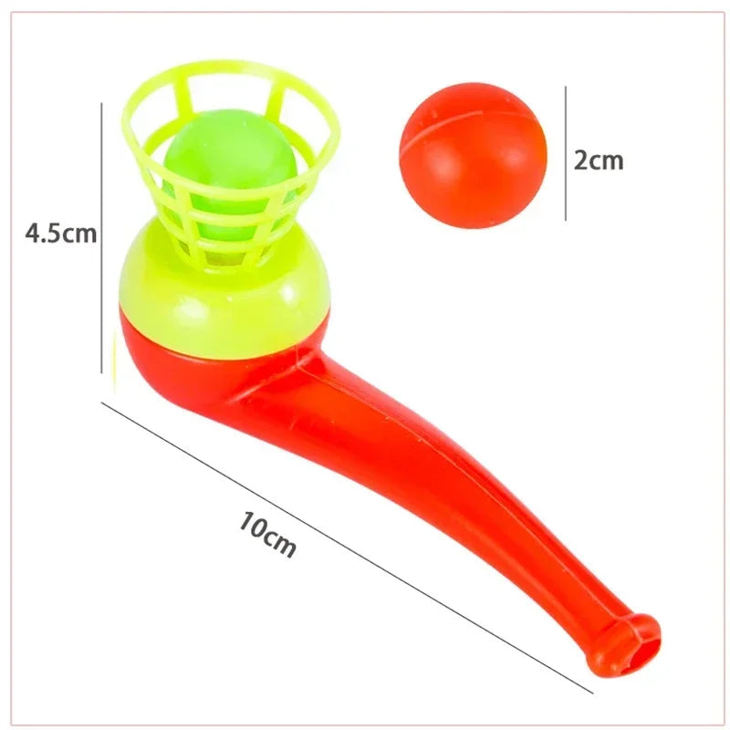 20PCS Suspended Blow Pipe Blow Ball Rod Game Children Balance Training Floating Blowing Ball Magic Dangling Family Kids Toy
