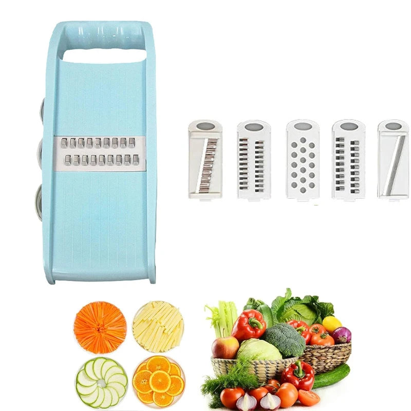 5in1 Vegetable Fruit Slicer Multifunctional Manual Vegetable Chopper Food Grater Cutter Potato Onion Veggie Dicer Kitchen Gadget