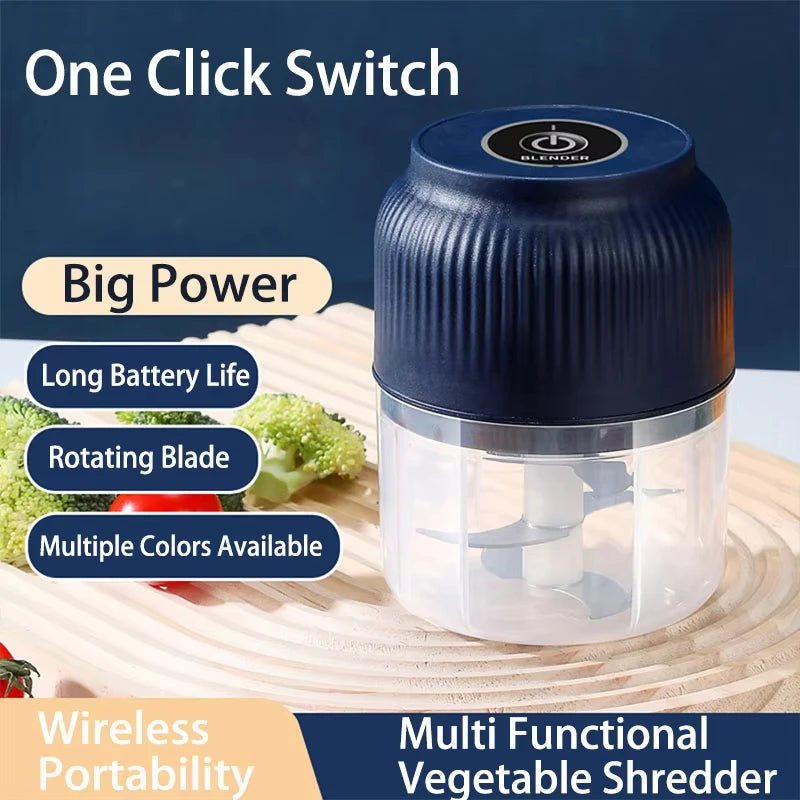 Mini Electric Garlic Masher Crusher Wireless USB Rechargeable Vegetable Chopper Garlic Crusher Food Chopper Kitchen Gadgets New
