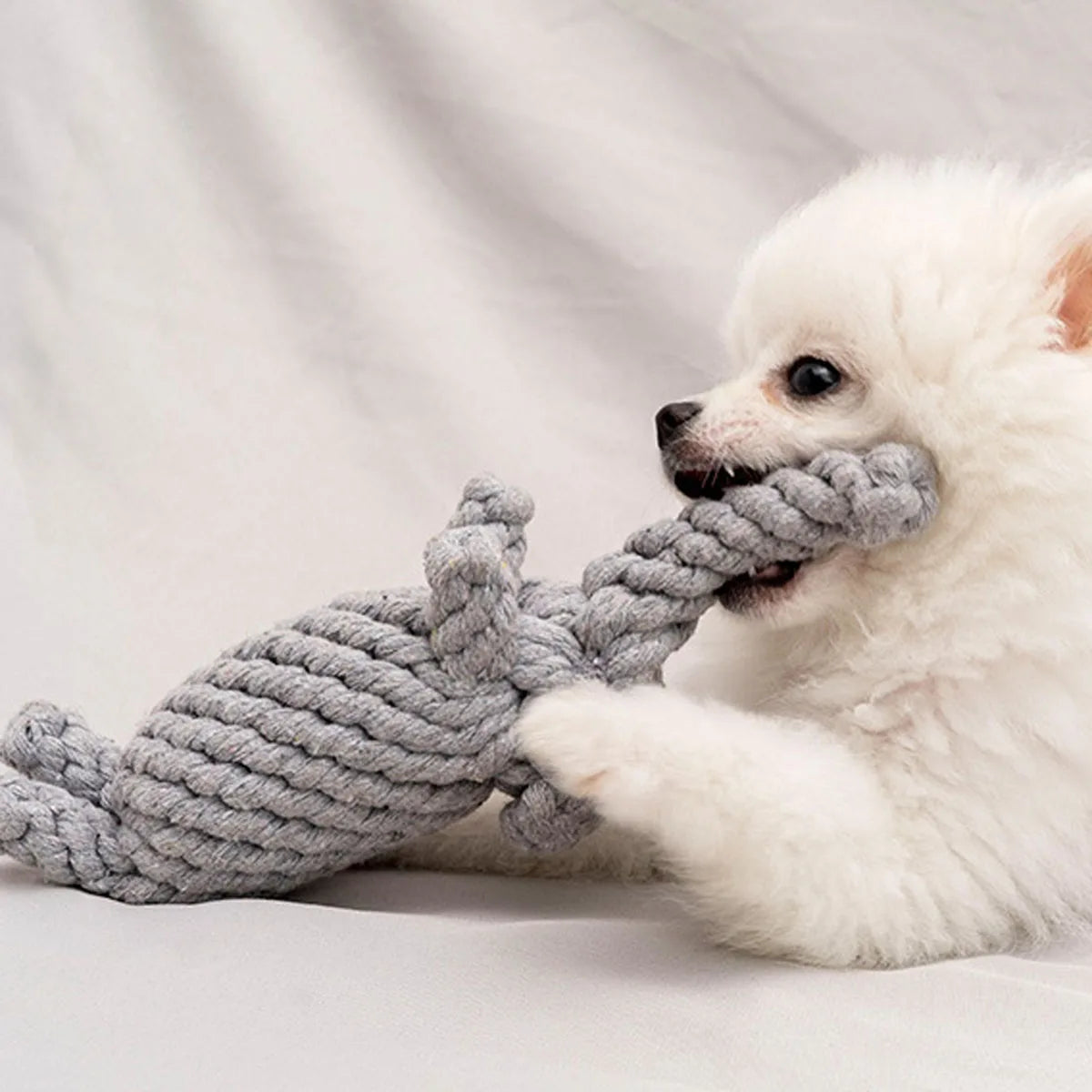 1pc Rope Knot Grinding Teeth Resistant Hand-woven Animal Cotton Rope Small and Medium-sized Dog Pet Dog Toys