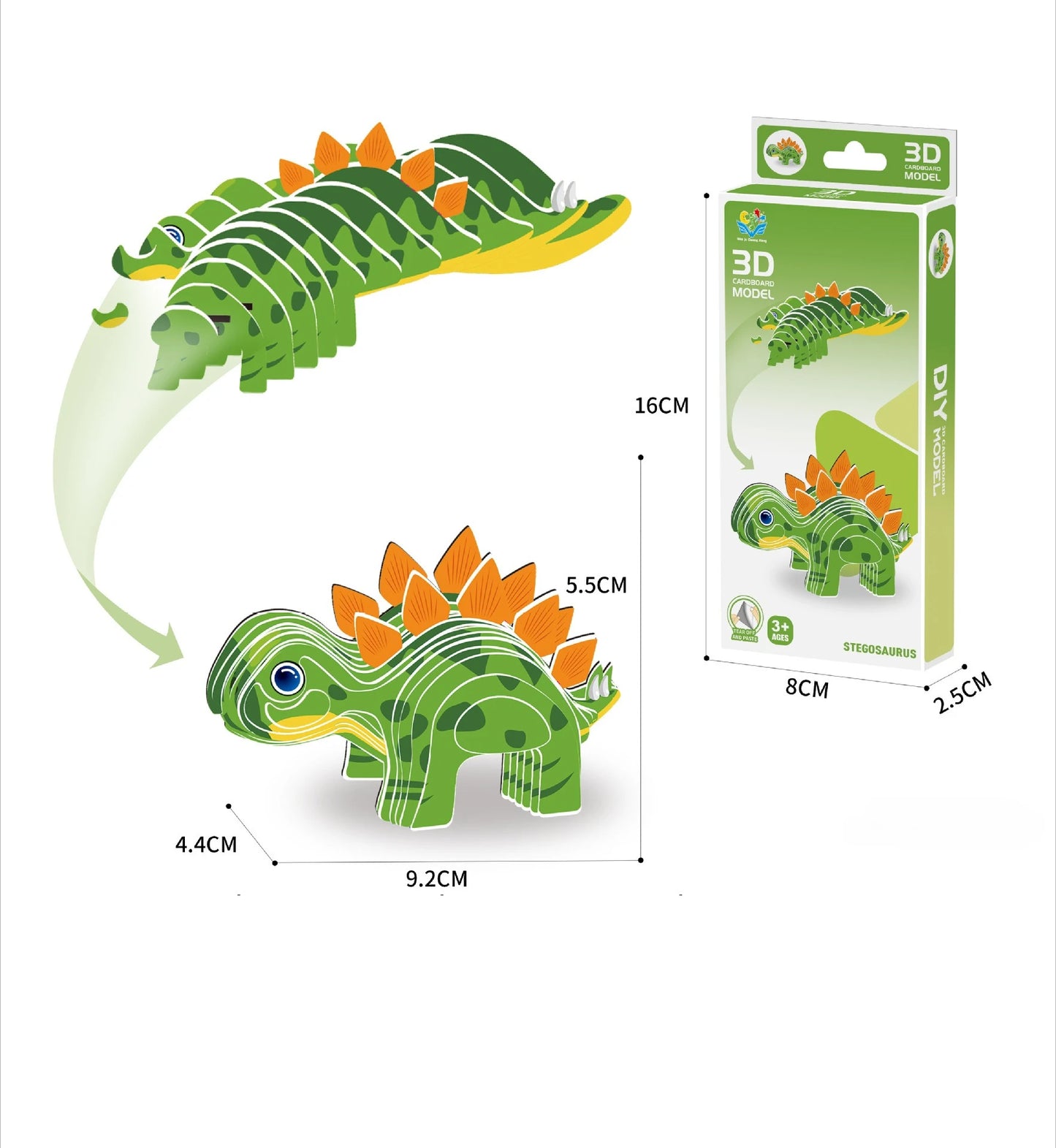 3D Animal Puzzle for Kids - DIY Dinosaur Ocean Safari Paper Crafts, Educational toy for Preschool Learning Activities
