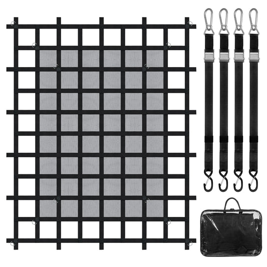 SucceBuyCar Ceiling Cargo Net Truck Bed Storage Net with 4 Adjustable Straps&S-Hooks Pocket Mesh Car Roof Organizer for SUV Jeep
