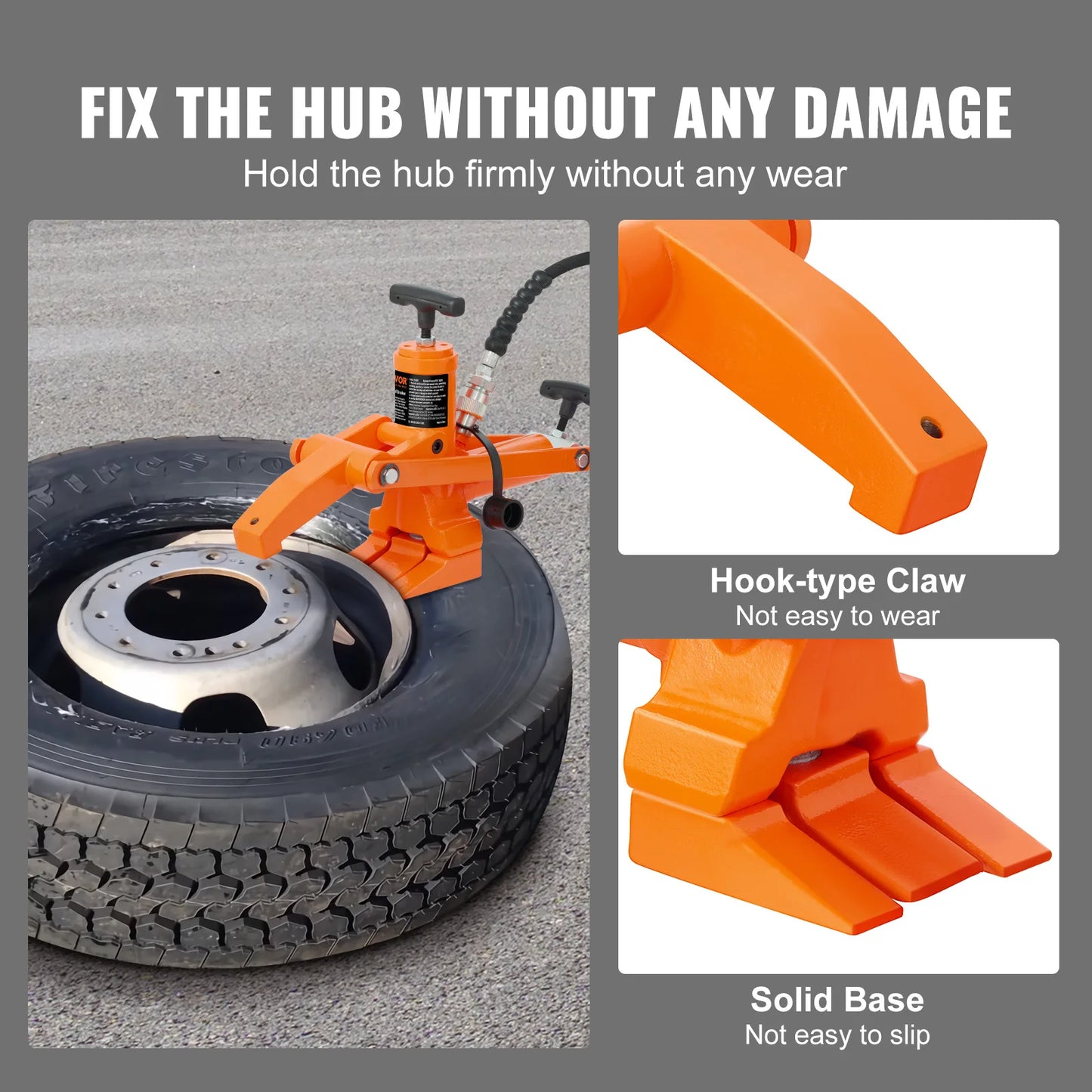 SucceBuy Hydraulic Bead Breaker 10000PSI Tire Bead Breaker with Metal Foot Pump Heavy-duty Steel Bead Breaker Tool for Truck ATV
