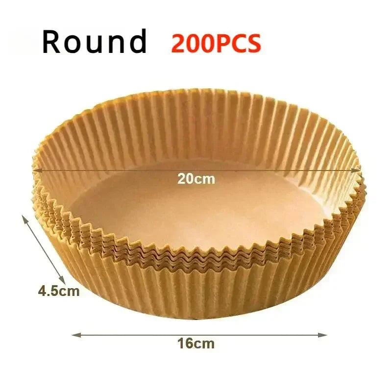 Air Fryer Disposable Paper Parchment Wood Pulp Steamer Cheesecake Air Fryer Accessories Baking Paper for Air Fryer
