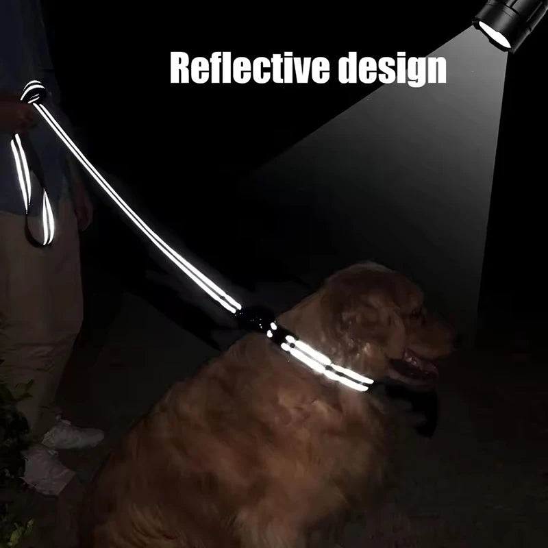 Outdoor Pet Walking Leash 180cm Comfortable Training Guide with Night Reflective Walking Pet Safety Rope