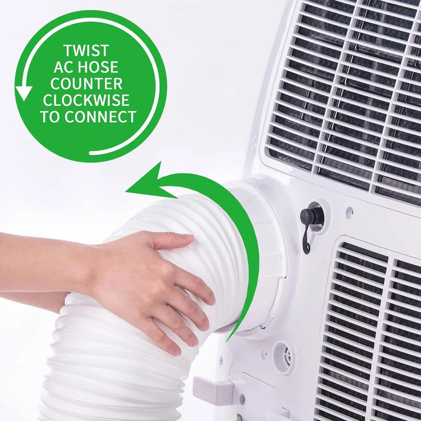 Portable Air Conditioner Exhaust Hose Coupler Air Conditioner Hose Connector Fit 5.1in 5.9in Diameter Pipe Joint for Living Room