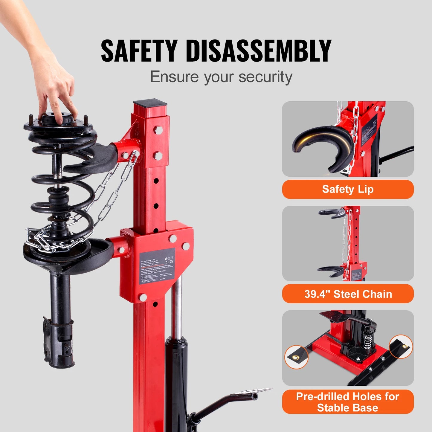 SucceBuy Strut Spring Compressor 4.5 Ton/9920 LBS Hydraulic Jack 1Ton Rated Compression Force Auto Strut Coil Spring Compressor