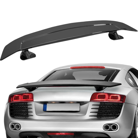 SucceBuy GT Wing Car Spoiler 46.3inch Universal Spoiler Compatible with most Sedans and Coupes High Strength ABS Material Black