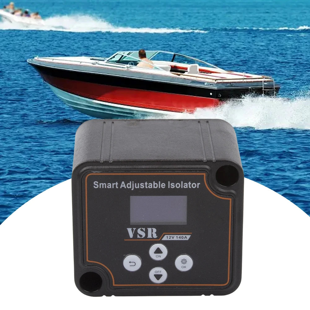 12V 140A Adjustable Dual Battery Isolator Split Charge Voltage Sensitive Relay Voltage Setting Smart Dual Battery Smart Isolator