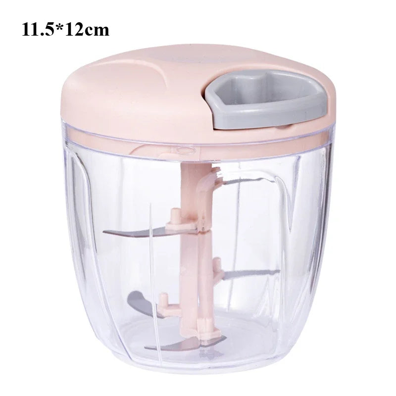 Multi-function Manual Food Chopper Meat Machine Crusher Blender Household Vegetable Chopper Shredder Garlic Cutter Meat Blender