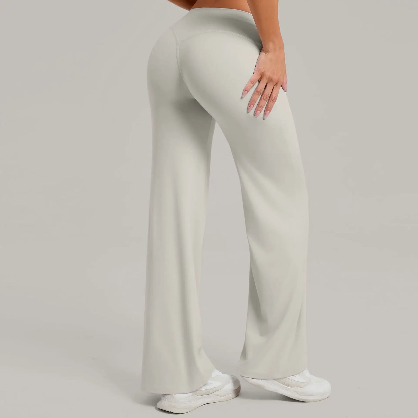 Women's Pilates Yoga Pants Sports Fitness Flared Peach Hip-lifting Leggings Outdoor Workout Training Running Casual Trousers