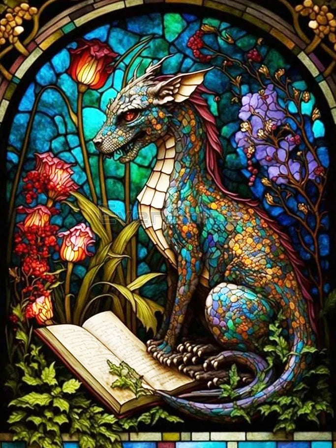 EverShine New Arrivals Diamond Mosaic Cat Lion Complete Kit Painting Animal Stained Glass Art Embroidery Dragon Halloween Decor