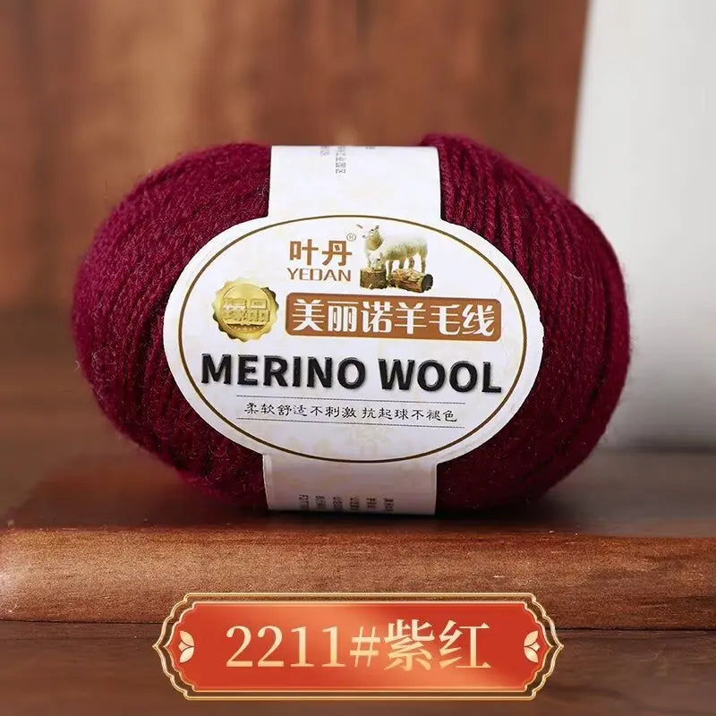 1Pc 50g Soft Merino Wool Yarn for hand knitting Anti-pilling Wool Crochet line knit Sweater Scarf hat Wool Thread warm lana