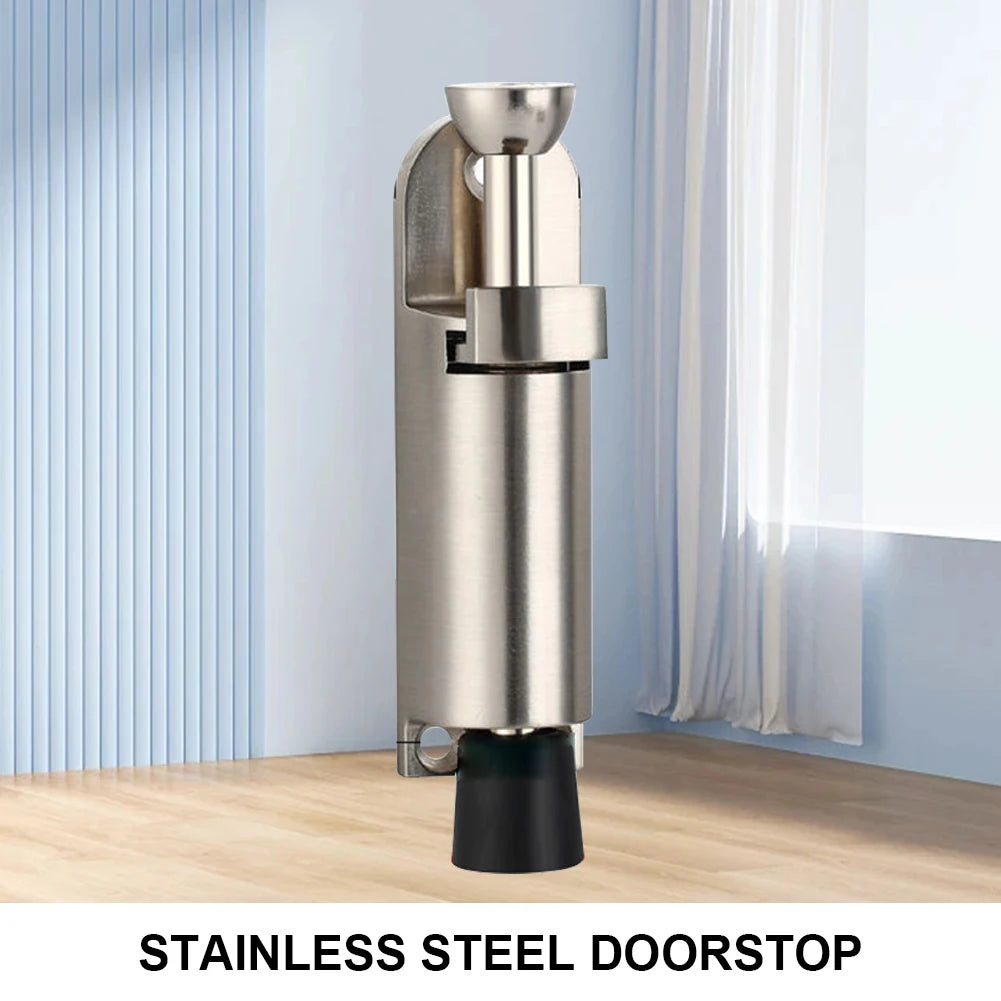 Telescopic Foot-Operated Holder Spring Loaded Heavy Duty Stopper Adjustable Position with Foot Brake Wedges for Door Bottom Seam