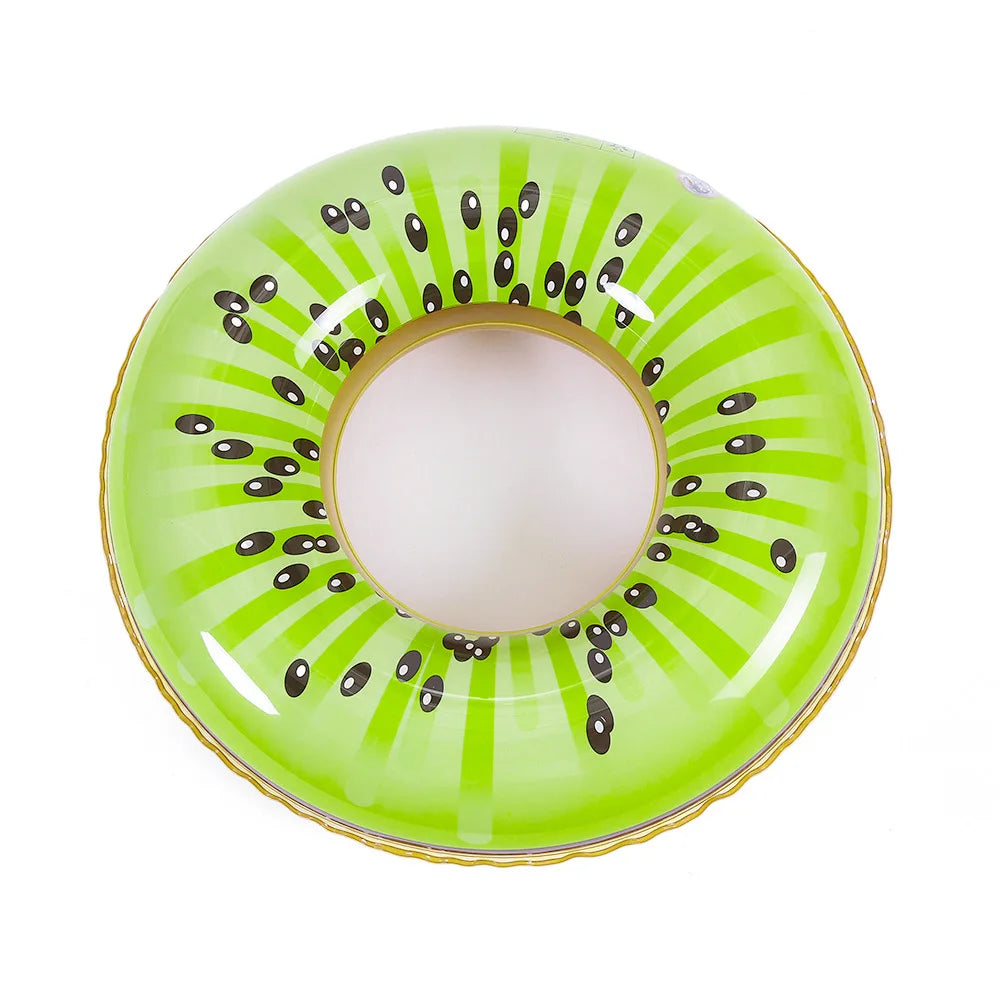 90 size inflatable swimming ring - fruit patterned swimming inner ring with anti leakage valve, thick PVC material