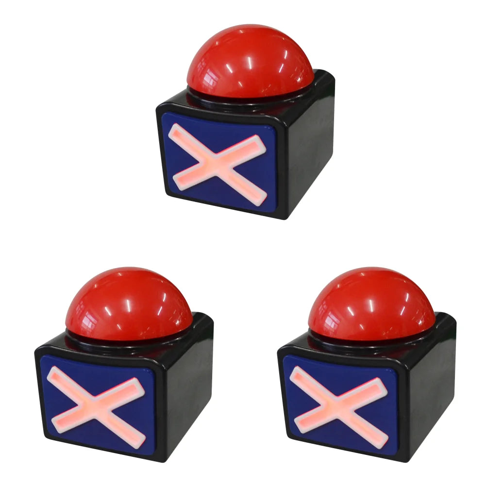 Red Buzzer Alarm Button Box with Sound and Light Trivia Quiz Got Talent Buzzer Answer Button for Contest/Game Show/ Party