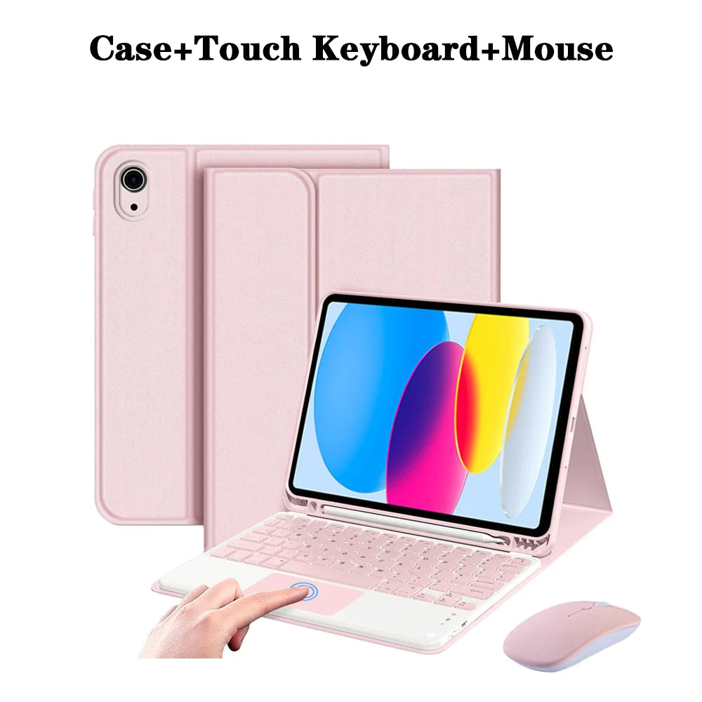 Keyboard Case for iPad (A16) 11th/10th Generation,Detachable Wireless Keyboard,Stand Folio Keyboard Cover with Pencil Holder