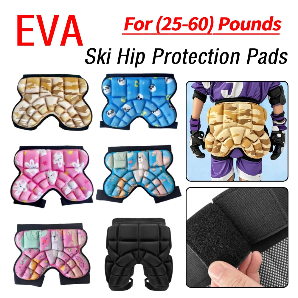 Ski Hip Protection Pads Thickened Single Board Hip Protectors Skating Butt Protection Shorts for Roller Skating/Skateboarding